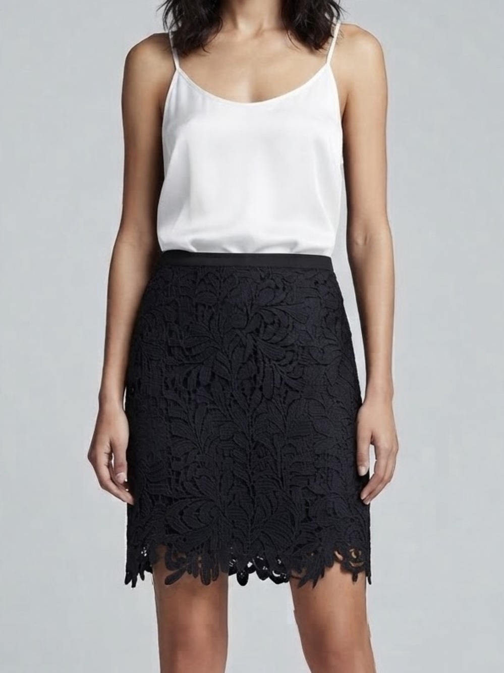 Women's AQUA Black Lace Mini Skirt Size M NWT